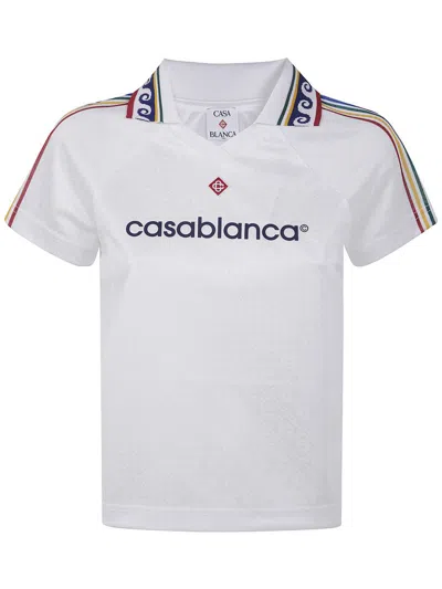 Casablanca Womens Short Sleeves Football Shirt Clothing In Neutral