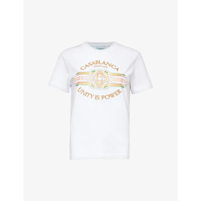 Casablanca Unity Is Power T-shirt In White