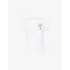 Casablanca Graphic Print Crew Neck Short Sleeve In White