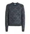 Casablanca Wool-blend Fluffy Monogram Sweater In Gray