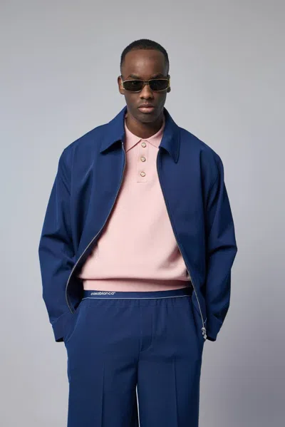Casablanca Wool Blend Jacket In Blue