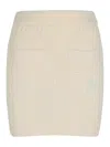 Casablanca Column Stitch Mini Skirt In Blanco