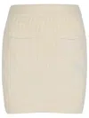 Casablanca Column Stitch Mini Skirt In White
