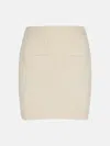 Casablanca Wool Blend Miniskirt In White