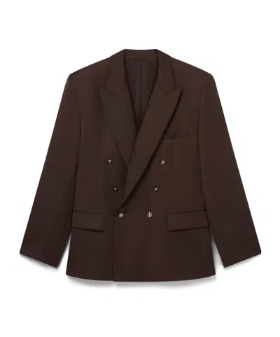 Casablanca Wool Double Breasted Jacket In Black