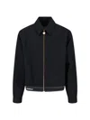 Casablanca Tailored Wool Jacket With Contrasting Logo In Black