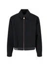 Casablanca Tailored Wool Jacket With Contrasting Logo In Blue