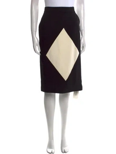 Pre-owned Casablanca Wool Knee-length Skirt In Black