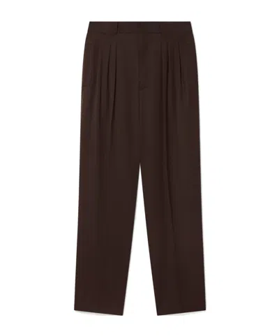 Casablanca Wool Pleated Tailored Trousers In Black