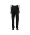 Casablanca Black Wool Pleated Tailored Trousers In Black