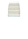 Casablanca Wool Skirt With Ribbed Hem And Side Vents In White