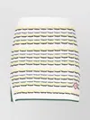 Casablanca Wool Skirt With Ribbed Hem And Side Vents In Multi