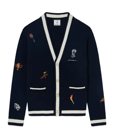 Casablanca Woolen Cardigan In Black