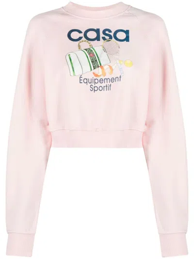 Casablanca Wps24 Jtp10001 Pink Loopback Sweater For Women