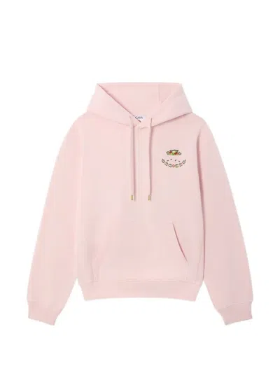 Casablanca Embroidered-logo Organic Cotton Sweatshirt In Pink
