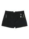 Casablanca Zip-pocket Charm Shorts In Black