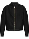 Casablanca Cropped Wool Jacket With Classic Collar In Black