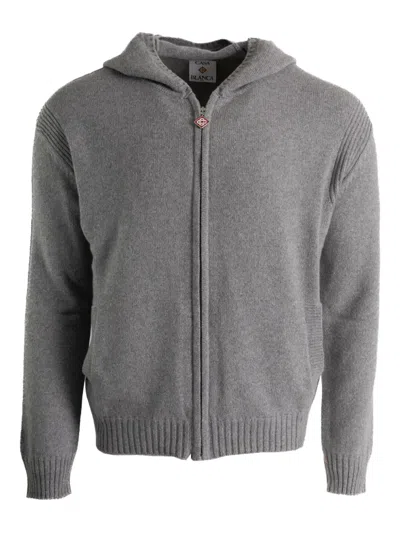 Casablanca Zip-up Cardigan In Gray