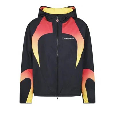 Pre-owned Casablanca Zip Up Hooded Jacket 'black' | Men's Size L