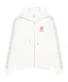 Casablanca Womens Cream Laurel Flame-panel Cotton-jersey Hoodie In White