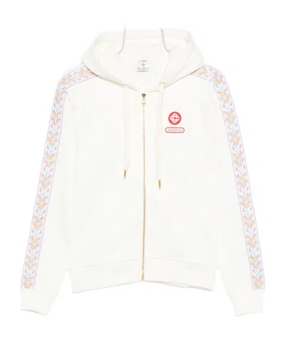 CASABLANCA ZIP-UP HOODED SWEATSHIRT