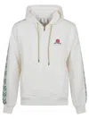 Casablanca Montagne Zip-up Hooded Sweatshirt In White