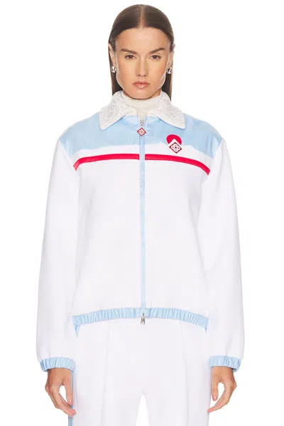 Casablanca Zip Up Jacket In White
