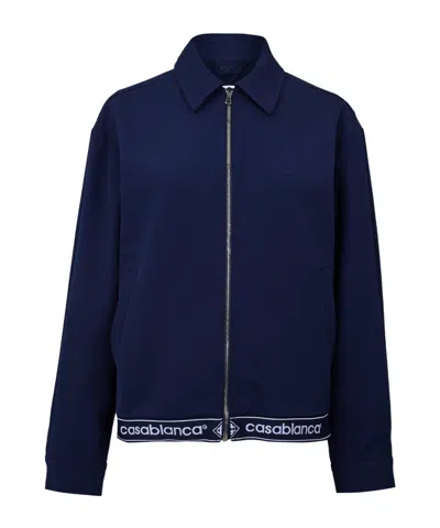 Casablanca Zipper Casual Jacket In Brown