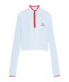 Casablanca Zippered Long-sleeve Sweatshirt In Blue