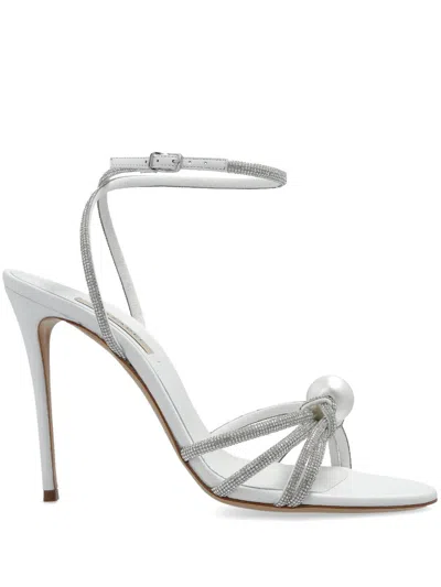 Casadei 100mm Blade C+c Sandals In White