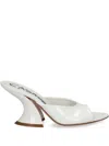 Casadei 100mm Blade Mules In White