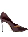 Casadei 100mm Blade Pantera Cut-out Heeled Pumps In Burgundy