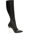 Casadei 100mm Blade To The Knee Boots In Black