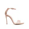 Casadei 100mm Blade Twenties Satin Sandals In Pink