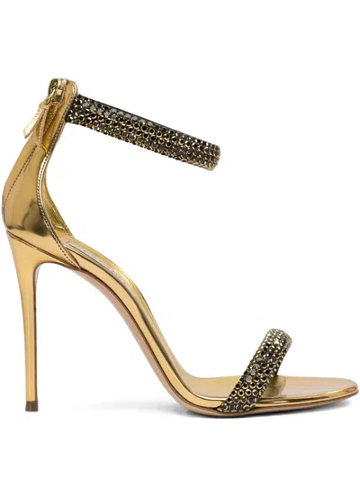 CASADEI 100MM CRYSTAL-EMBELLISHED STILETTO SANDALS