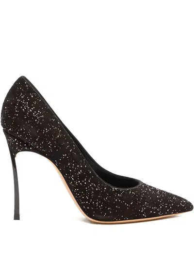 Casadei Pumps Mit Glitter-optik 100mm In Black