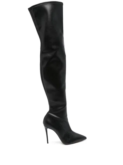 Casadei 100mm Julia Boots In Black