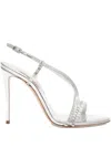 Casadei 100mm Julia Crystal-embellished Slingback Sandals In Multi