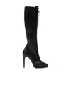 Casadei Michelle Laced Platform High Boots - Woman Platforms Black 39 In Black
