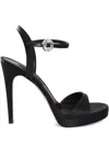 Casadei 100mm Michelle Sandals In Black