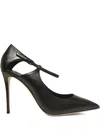 Casadei 100mm Samurai Julia T-strap Stiletto Pumps In Black
