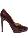 Casadei 100mm Samurai Michelle Platform Pointed-toe Pumps In Red