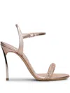 Casadei Julia Stratosphere Sandals In Bronze Leather In Gold