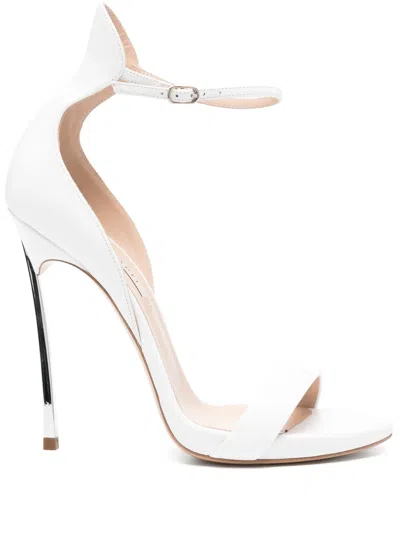 Casadei 115mm Cappa Blade Sandals In White
