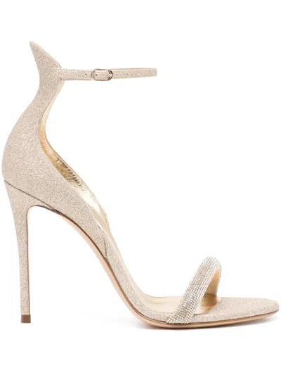 Casadei Cappa Blade Stratosphere 120mm Sandals In Gold