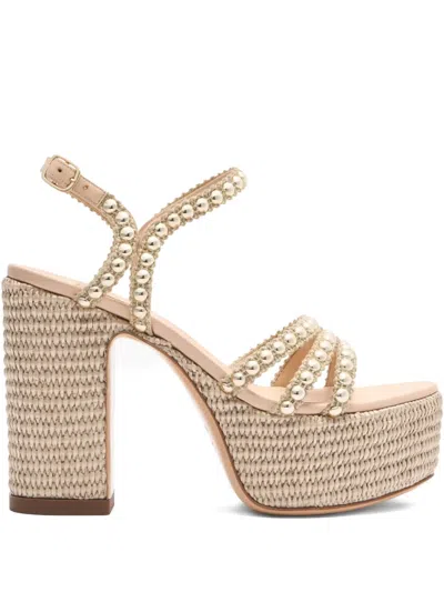Casadei 120mm Isa Studsway Sandals In Blue