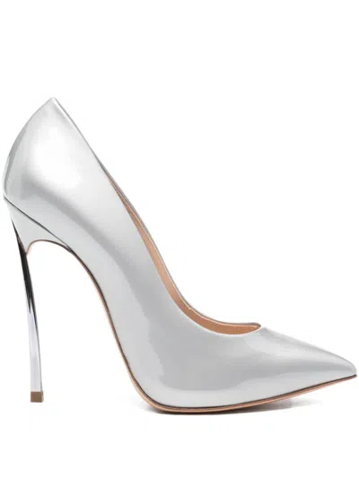 Casadei 120mm Pointed-toe Pumps In Silver