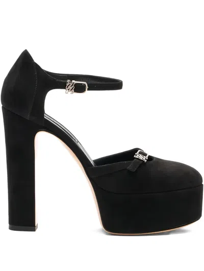 Casadei 130mm Patty Platform Pumps In Black