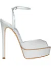 Casadei 140mm Flora Jolly Sandals In Silver