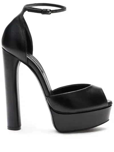Casadei Flora Leather Platform Sandals - Woman Platforms Black 38